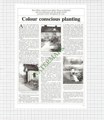 Lower Dairy House Nayland Essex Mrs Burnett - 1989 Article
