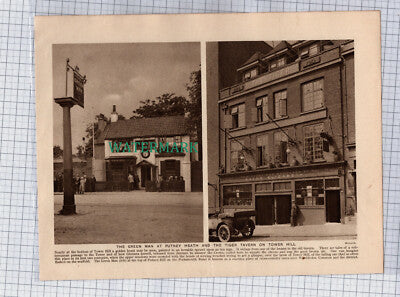(8733) The Green Man Putney Tiger Tavern Tower Hill London - c.1925 Book Print