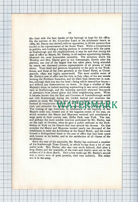 C4992) Captain Henry Darley Scarborough Yorkshire Lastingham - 1901 Article