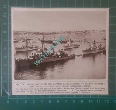 C2938) Spanish Destroyer ALCALA GALIANO Cpt D Pollanco - 1961 Clip