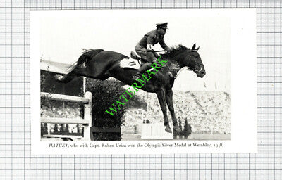 Capt Ruben Uriza  Horse HATUEY  - 1950s Small Cutting