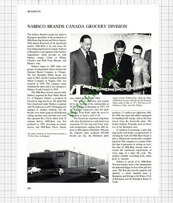 Brampton Nabisco Brands Canada  / Wellwood Containers Ed Gill -  1980s Article