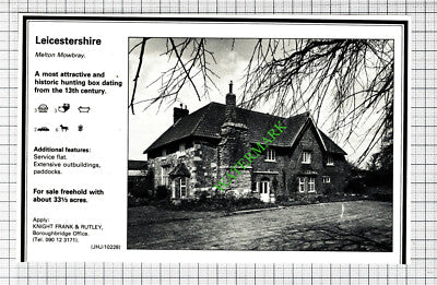 Melton Mowbray Leicestershire / West Horsley House Sale Advert - 1980 Cutting