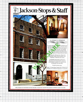 29 Percy Street London W1 / Oxshott Surrey Crowborough Sale Advert -1991 Cutting
