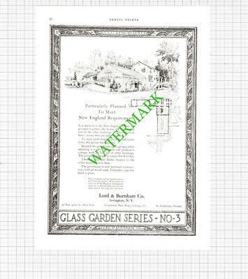 Lord & Burnham Co Irvington New York USA Advert -  1926 Cutting