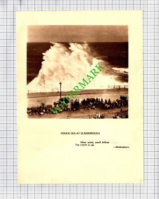 Scarborough  / Barden Towers Yorkshire   - c.1930s Book Print