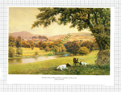 Hay on Wye  / Ludlow - c.1990s Cutting Print
