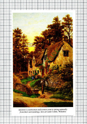 C3843) Castle Combe Wiltshire  - c.1990s Cutting