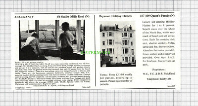 C2856) Dennis's Caravan Park Filey  Aba-Skanty Scarborough Hotel Advert - 1969