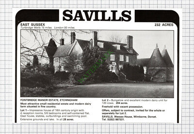 C330)  Fontbridge Manor Estate Etchingham - 1980 Cutting
