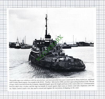 MSC PANTHER Paddle Tug Eastham Locks Henry Robb Ltd - Cutting