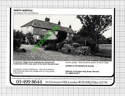 Holt Blakeney Norfolk House Sale Advert  - 1980 Cutting
