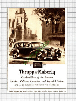 Thrupp & Maberley Coachbuilders Small ADVERT - 1950 Cutting