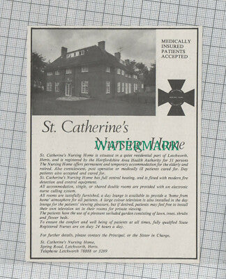 C1164) St Catherine's Nursing Home Letchworth Small Advert - 1979 Clip