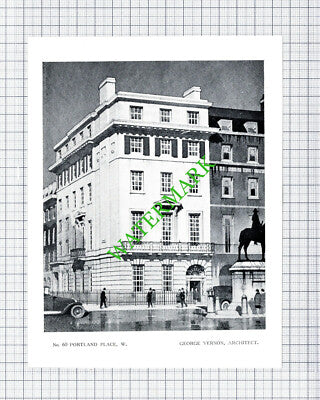 No 60 Portland Place London W  George Vernon Architect - 1928 Cutting