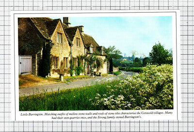 C8035) Little Barrington Cotswolds  - 1980s Cutting