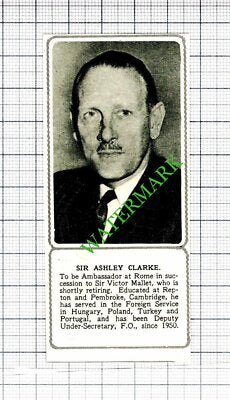 Sir Ashley Clarke Rome - 1953 Small Cutting