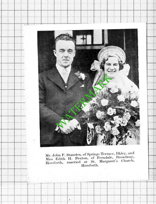 Millicent Waite Guiseley Denbigh John Standen Ilkley Edith Pexton - 1938 Cutting