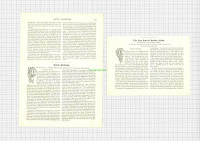 8857) Harriet Beecher Stowe - 1896 Article