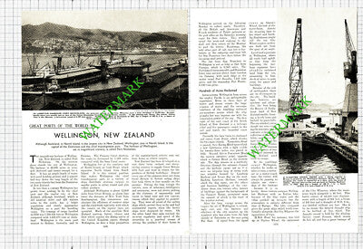 Wellington New Zealand Port Nicholson Lambton Harbour - 1930s Article