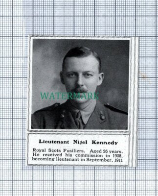 C4806) Lt Nigel Kennedy Royal Scots Fusiliers - 1915 SMALL Clip