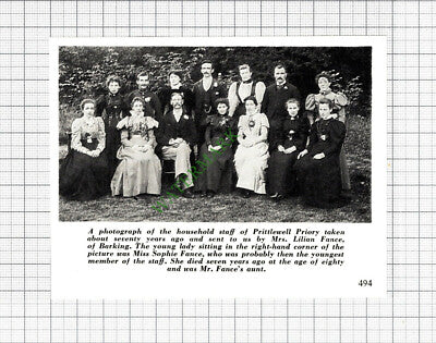 Prittlewell Priory Staff Miss Sophie Fance  - 1960s Cutting