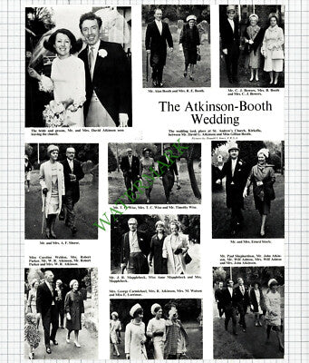 9707) David Atkinson Gillian Booth Wedding Kirkella Hull Sherer - 1967 Cutting