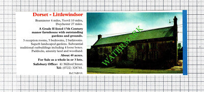 Littlewindsor Dorset House Sale Advert - 1991 Cutting