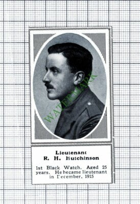 Lt R H Hutchinson 1st Black Watch WW1 -  1915 Small Cutting