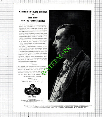 Jess Stacy Benny Goodman London Records Advert - 1956 Cutting