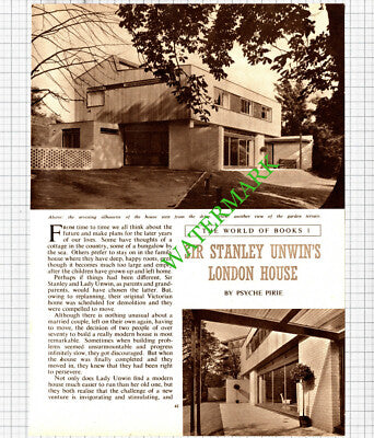Sir Stanley Unwin House Hampstead Michael Lyell Associates  - 1962 Article