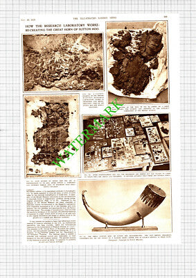 The British Musueum Research Laboratory Sutton Hoo Shield Horn - 1950 Article