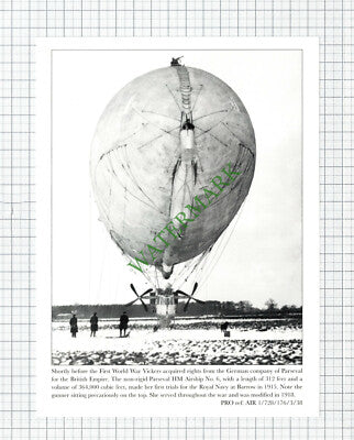 9693) Parseval HM Airship No 6  - Cutting