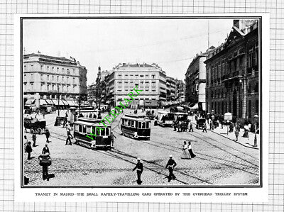 Madrid Spain Tram System   - 1903 Cutting
