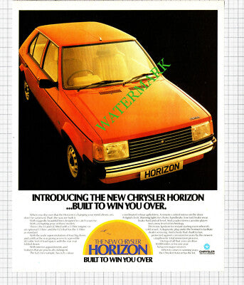 Chrysler Horizon Car Advert - 1979 Cutting