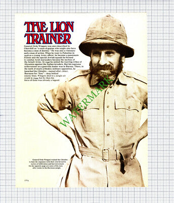 General Orde Wingate Chindits  - 1970s Article