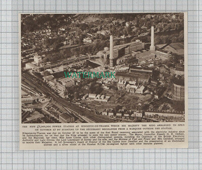 C2534) New Power Station At Kingston On Thames - 1948 Clip