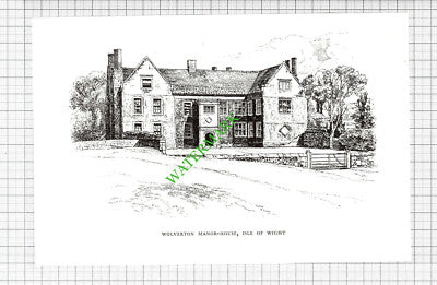 Wolverton Manor House Isle Of Wight - 1980s Cutting
