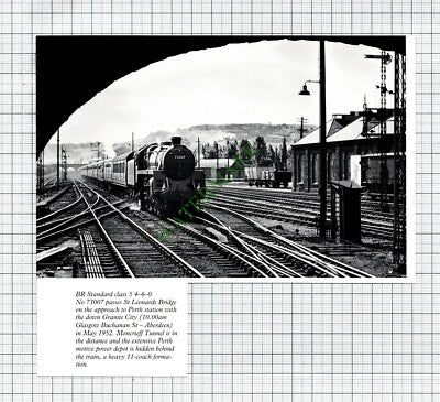 Perth Railway Station BR No 73007 Engine - Clipping / Print