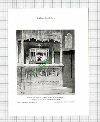 All Hallows-By-The-Tower Alec Smithers / Durham School Chapel Brierley  - c.1925