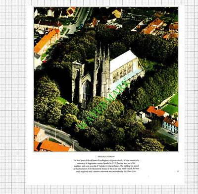 Bridlington Priory Yorkshire - 1980s Cutting / Print