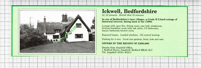 Ickwell Bedfordshire House Sale Advert - 1988 Cutting