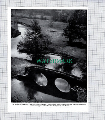 X1959) Market Harborough / Dorothy Vernon's Bridge Haddon Hall 1960s Book Print