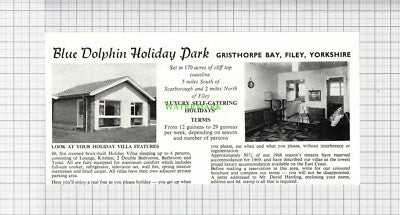 C2778)  Blue Dolphin Filey Delverne  Carisbrooke Scarborough Hotel Advert - 1969