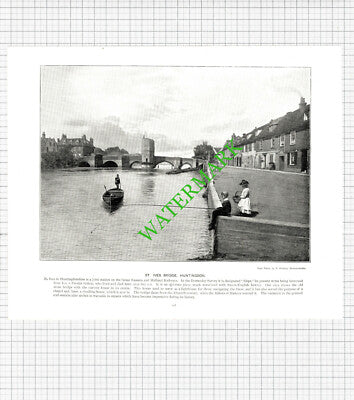 St Margaret's Bay Dover Kent / St Ives Bridge Huntingdon - c.1900 Book Print