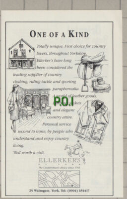 C1434) Ellerkers of York Advert - 1989 Clip