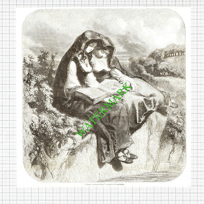 Gavarni Sweet Summer Time - 1850 Cutting / Print