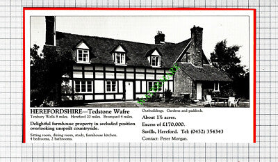 Tedstone Wafre Herefordshire / Winkfield Berkshire Sale Advert -  1988 Cutting