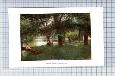 C4085) OXFORD The River Cherwell - SMALL c.1900 Book Print