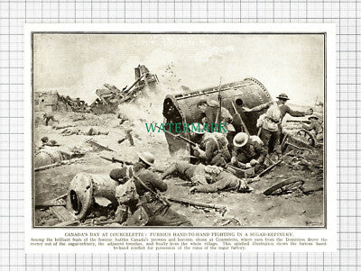 C5591) Courcelette Sugar Refinery Canada World War One - c.1917 Cutting
